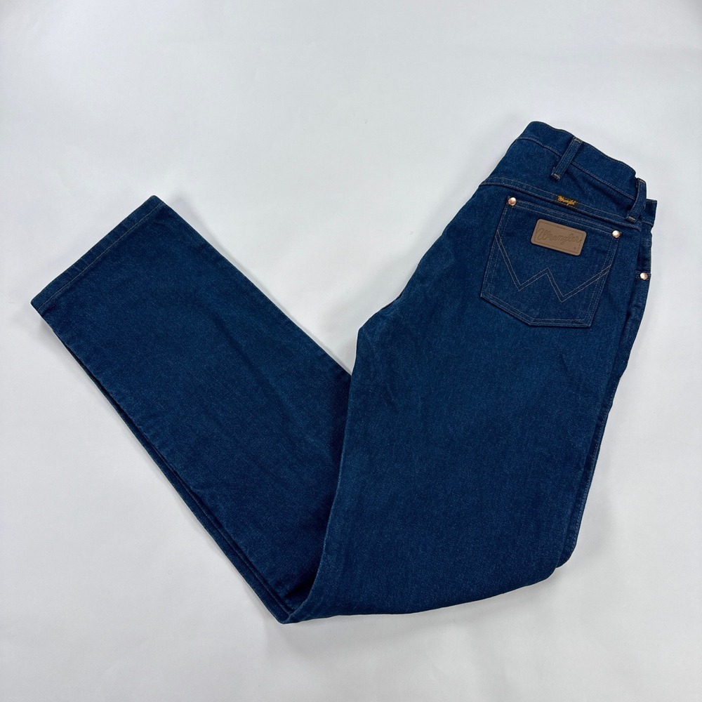 Wrangler Mens Jeans 34x36 Indigo Blue 13MWZ Cowboy Cut Straight Leg Workwear